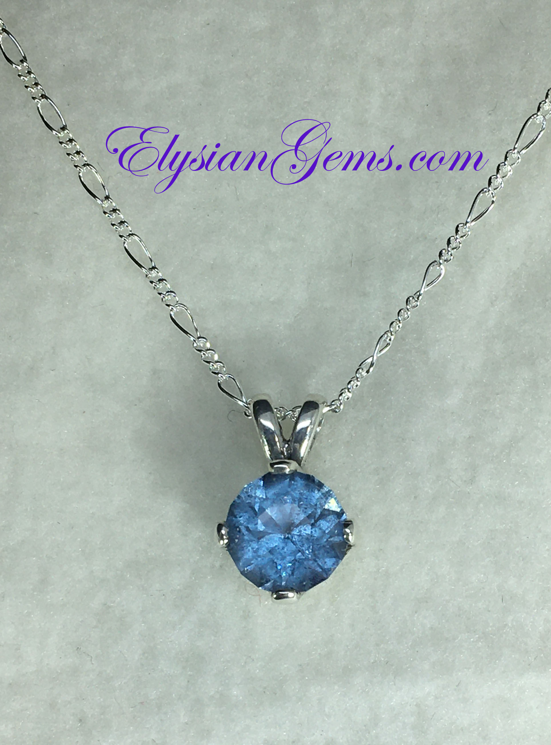 10mm Synthetic Alexandrite Mounted in Sterling Silver