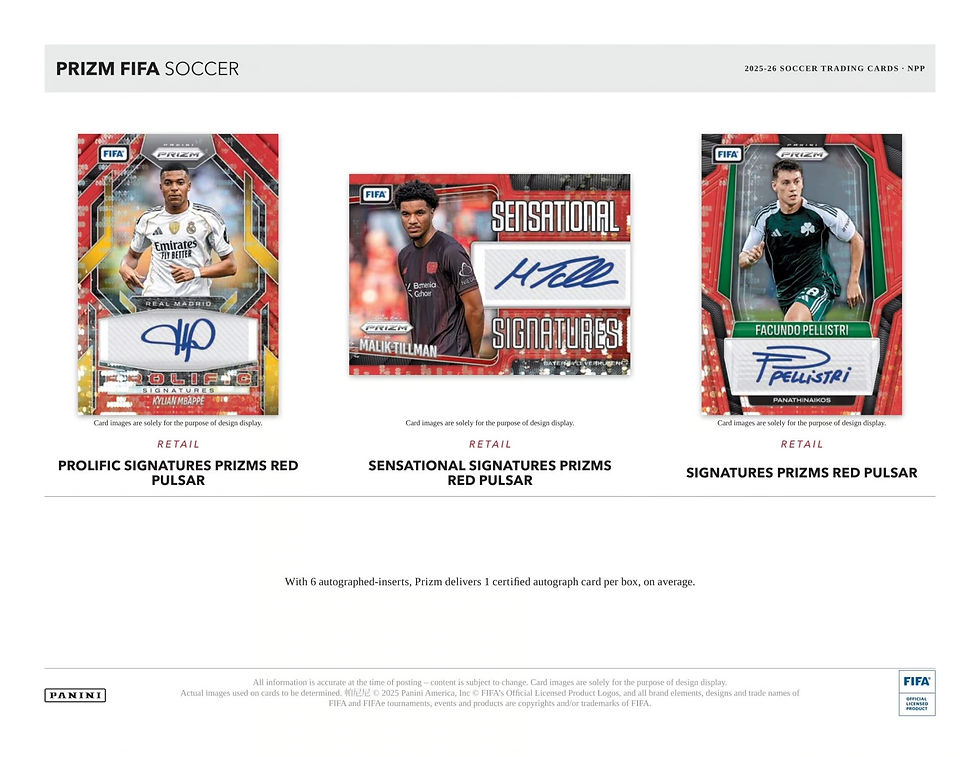 Miniatura: 2025/26 Panini Prizm FIFA Soccer 24- Pack Retail Box