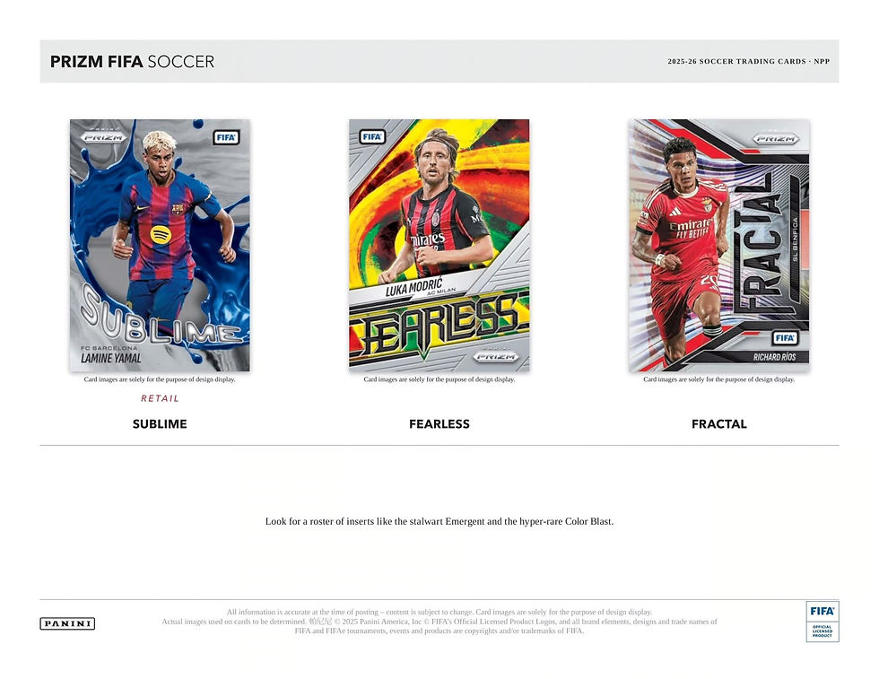Miniatura: 2025/26 Panini Prizm FIFA Soccer 24- Pack Retail Box