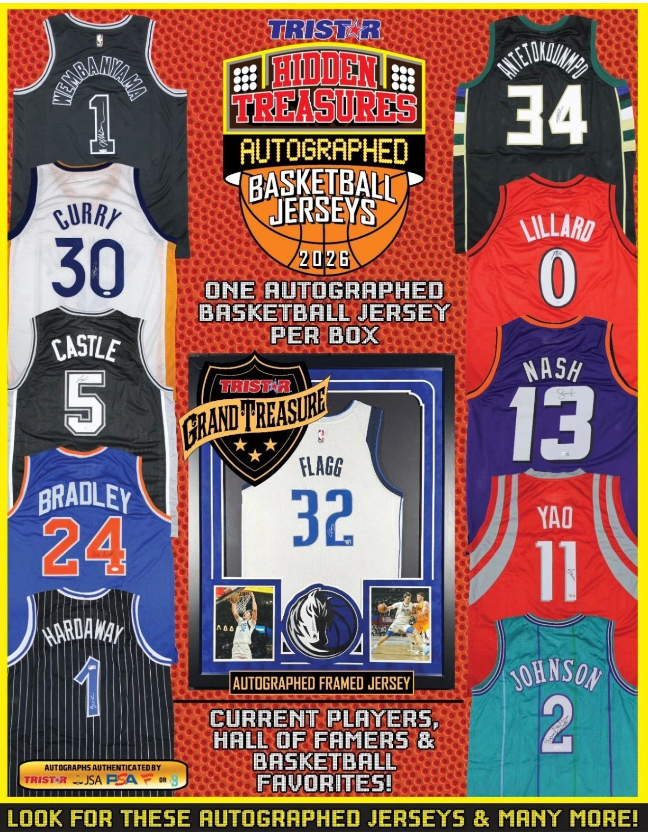 2026 Tristar Hidden Treasures Autographed Basketball Jersey Box