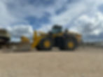 Komatsu wheel loader operating at an industrial job site