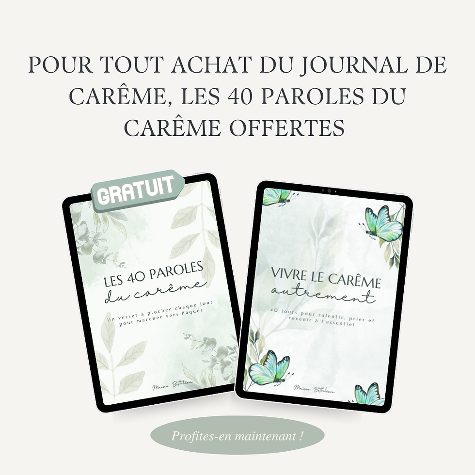 Miniature : Offre Journal de Carême + 40 Paroles de Dieu