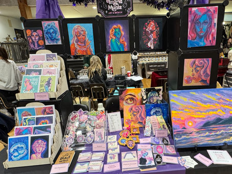 Ingrid Muniz Art Booth at the Spooktacular Halloween Market