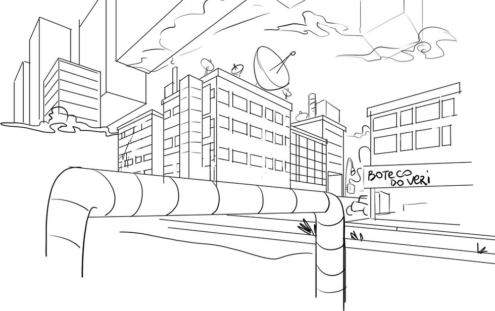 ingrid muniz art, student film, background, design, concept, environmments, character, living room