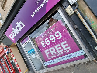 Patch shop external sign
