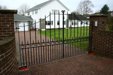 Metal house gates