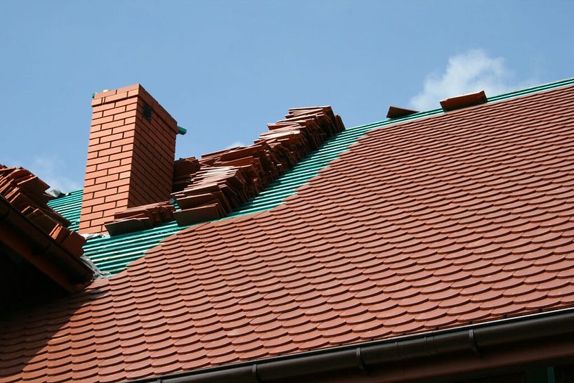 Roof being tiled