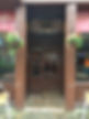 Restored gate in front of restaurant