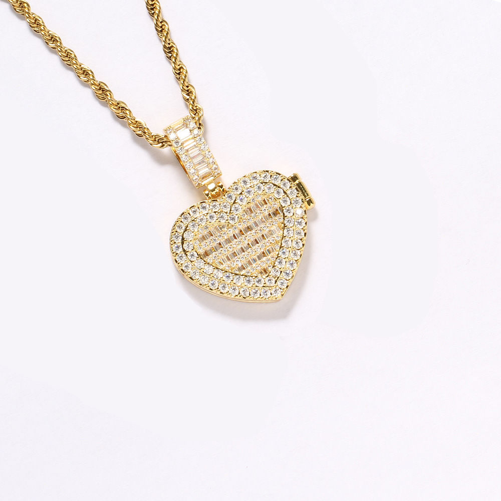 Heart Diamond Necklace - Gold