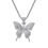 Thumbnail: Large Butterfly Diamond Necklace  - White Gold