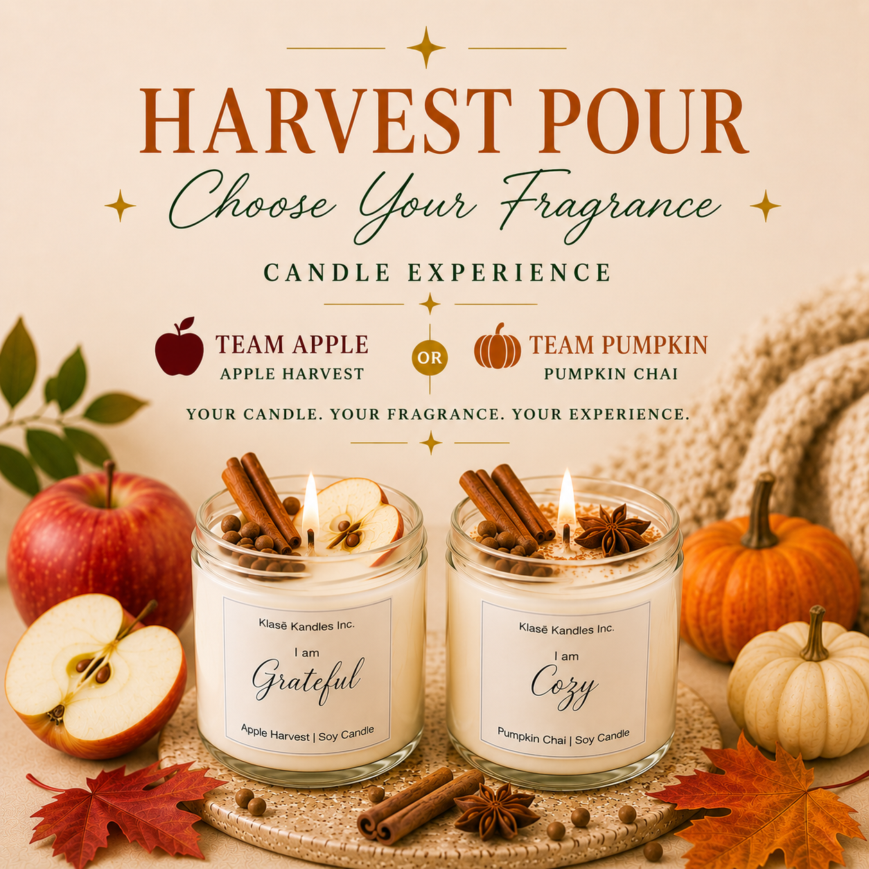 Candle Making Experience (Harvest Pour, Fall Experience)