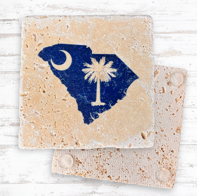 Thumbnail: Tumbled Travertine Coaster