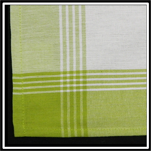Thumbnail: Lime Plaid White Background Kitchen Towel
