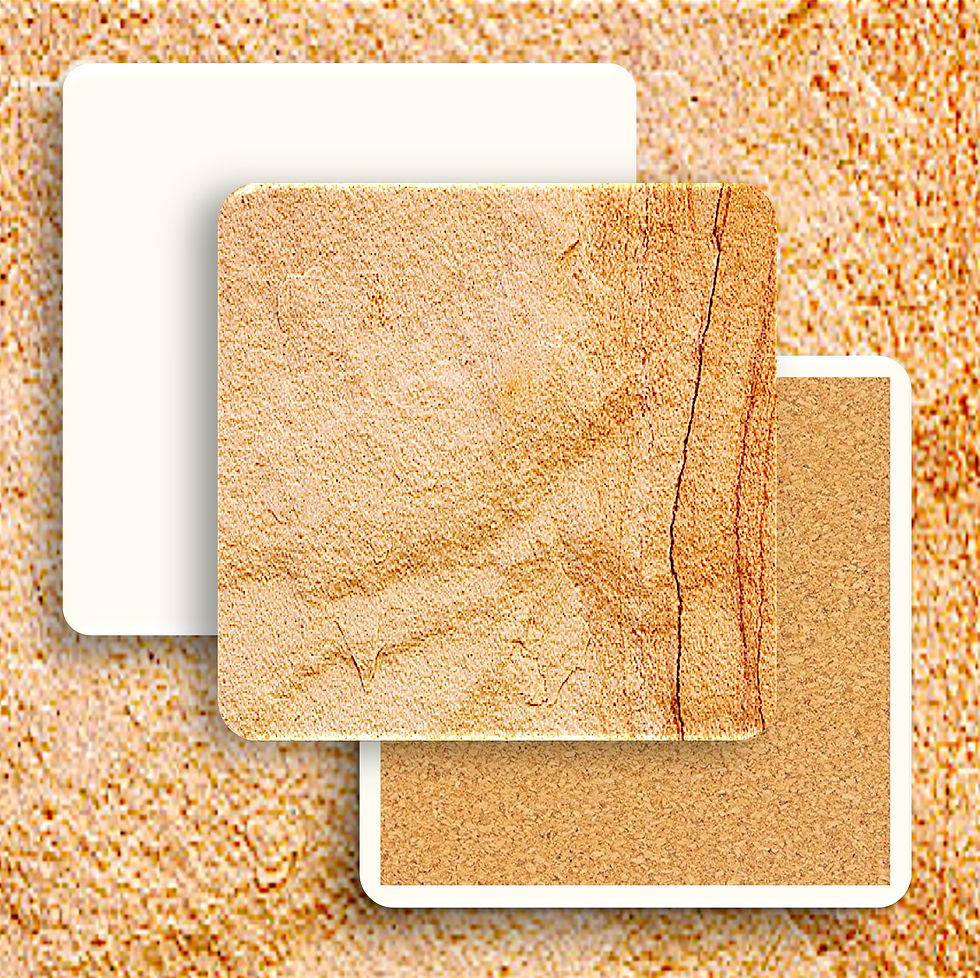 Thumbnail: SS-31 - Faux Sandstone Printed Square Absorbent Coaster
