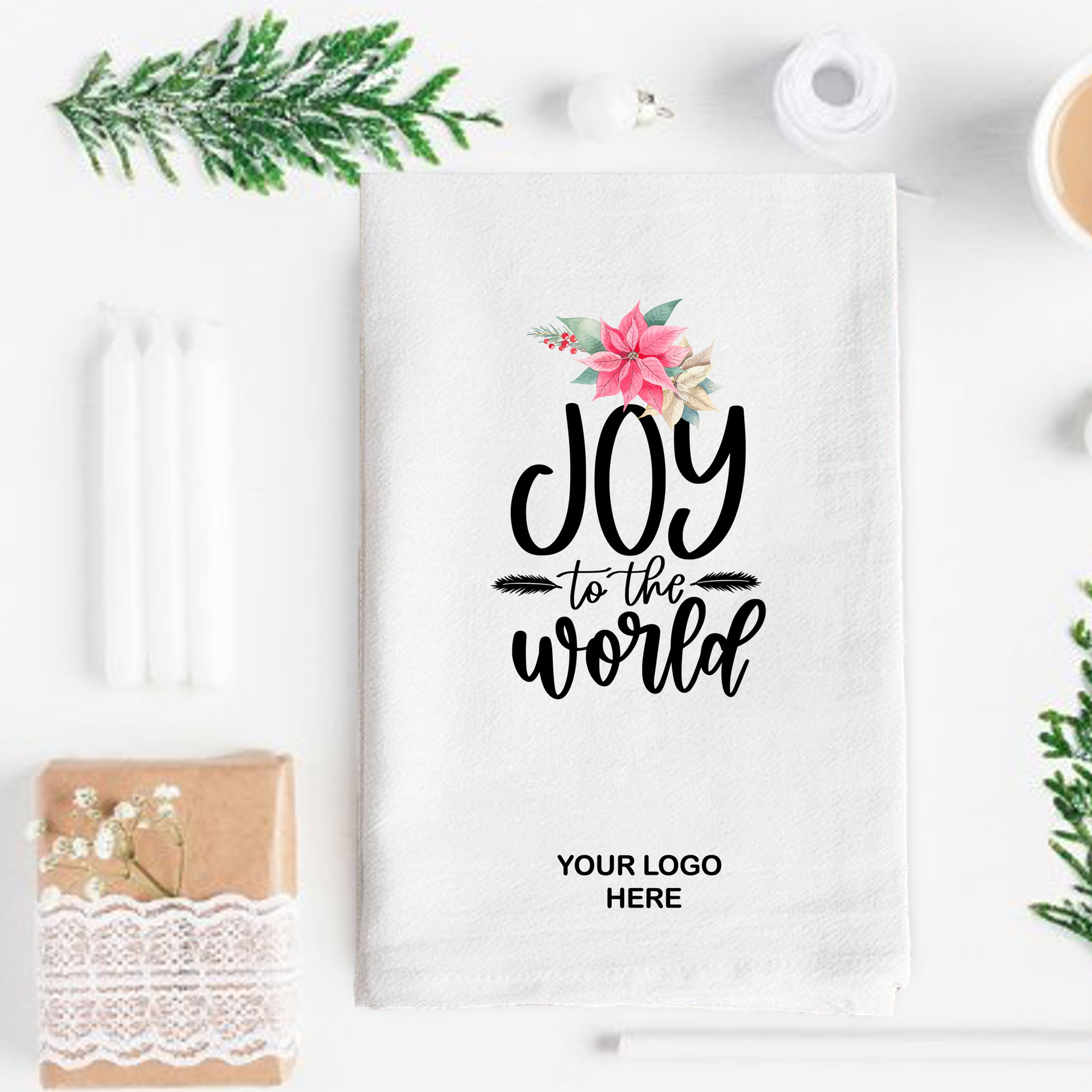 Christmas White Flour Sack Towel - 52 Designs To Pick From