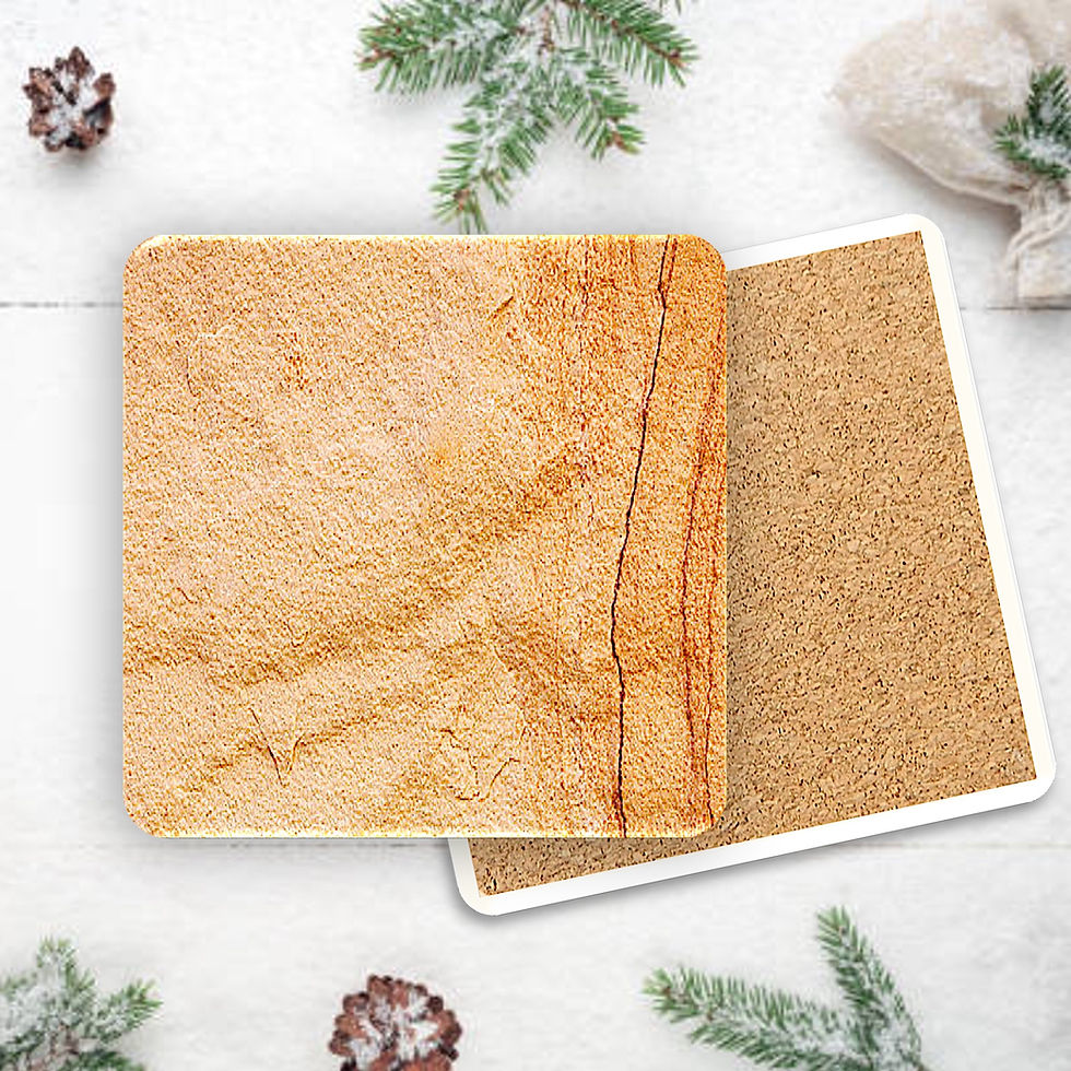 Thumbnail: SS-31 - Faux Sandstone Printed Square Absorbent Coaster