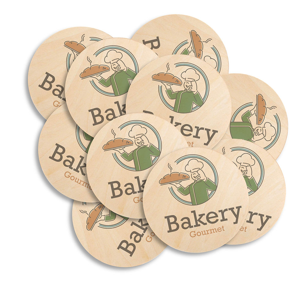 Thumbnail: Round Wooden Coaster