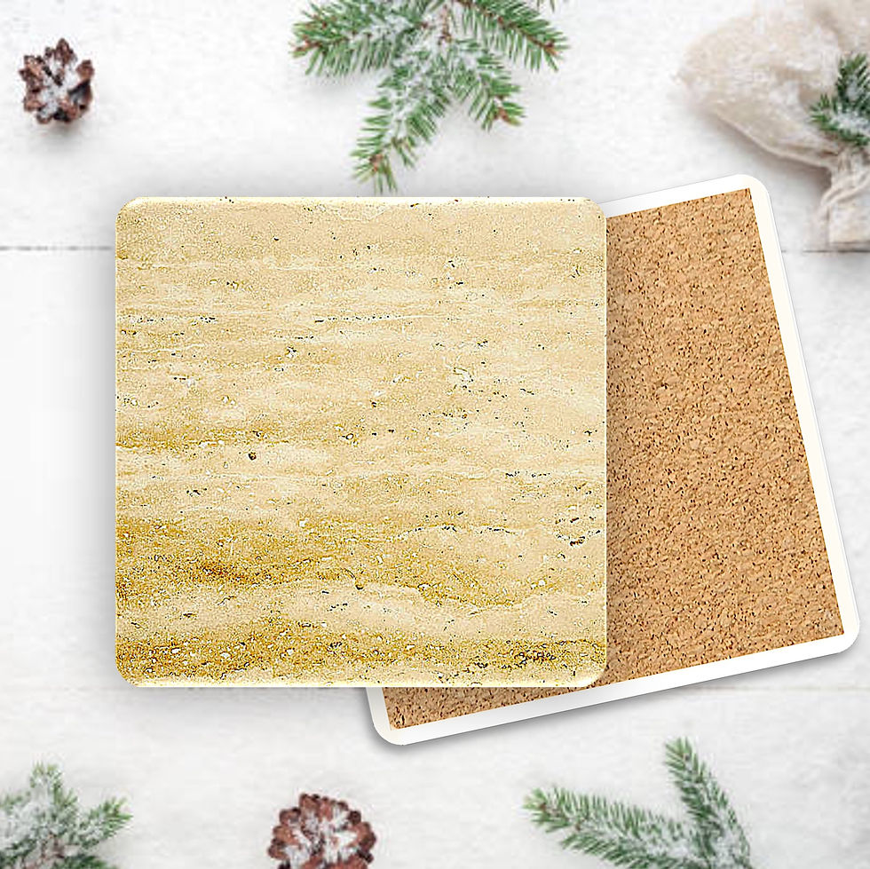 Thumbnail: SM-13 - Faux Marble Printed Square Absorbent Coaster