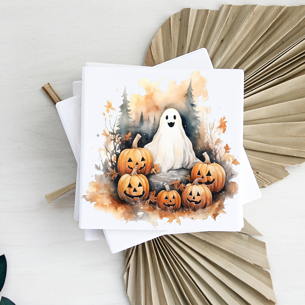 Thumbnail: Semi-Gloss White Ceramic Square Coaster