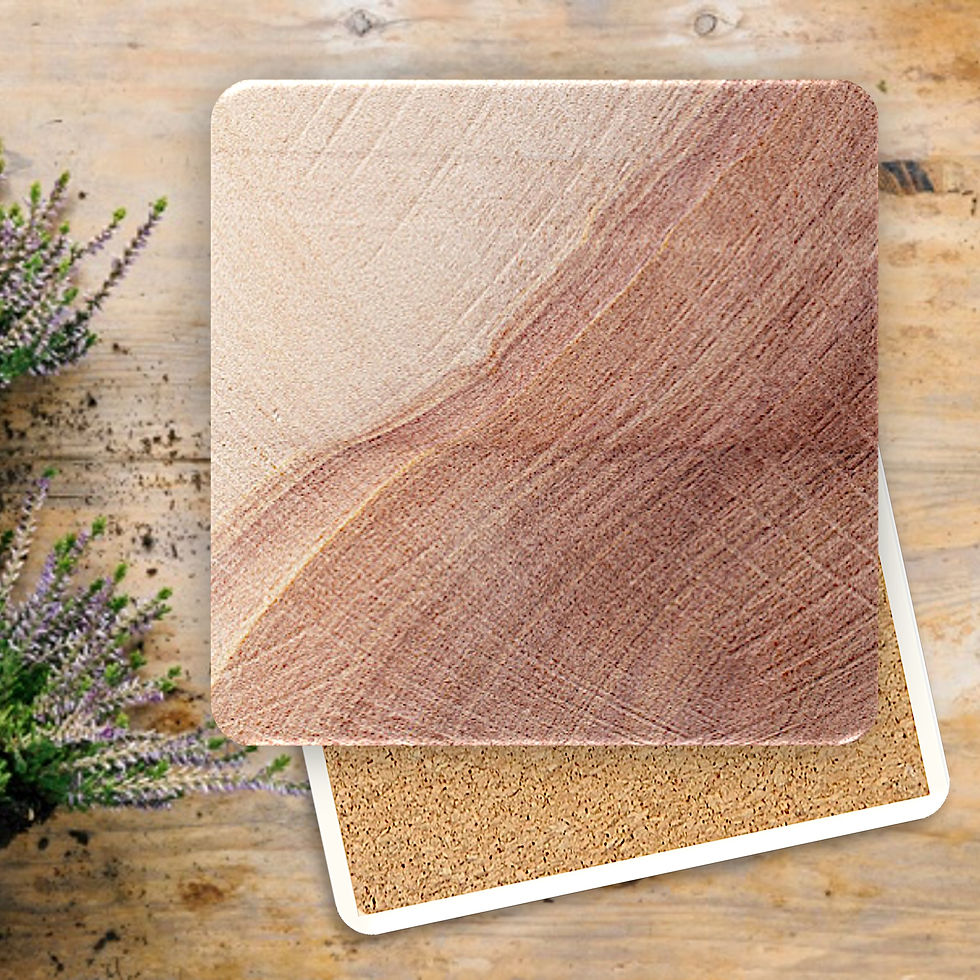 Thumbnail: SS-30 - Faux Sandstone Printed Square Absorbent Coaster