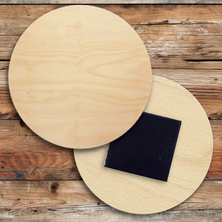 Thumbnail: 2" Round Wood Magnet