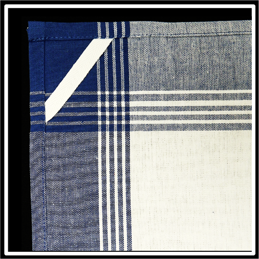 Thumbnail: Blue Plaid White Background Kitchen Towel