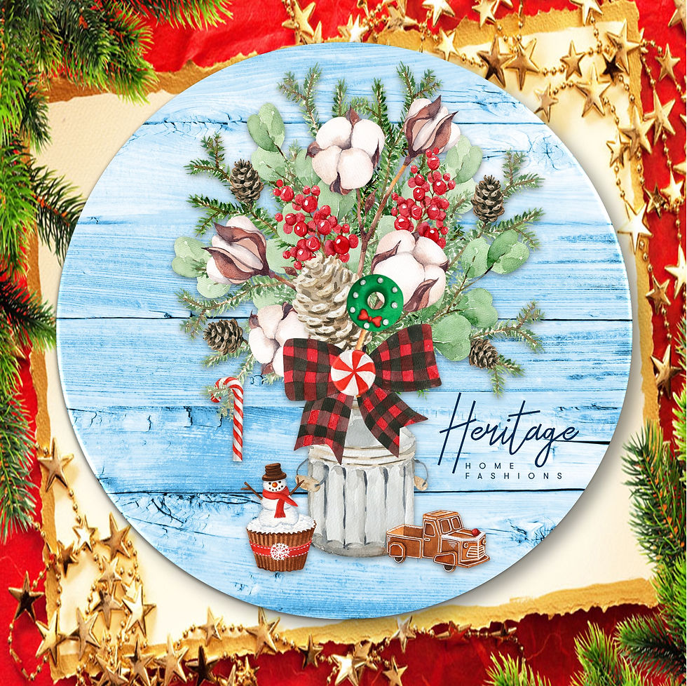 Thumbnail: Christmas Bouquet Round Coaster