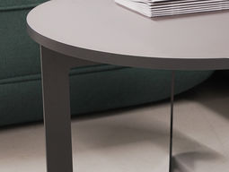 coffee table with grey top black legs