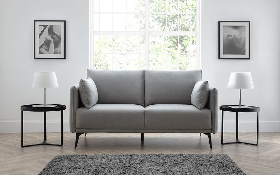 Roe 2 seater sofa in grey. 