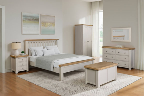 Modern bedroom furniture set from the Dune Collection.