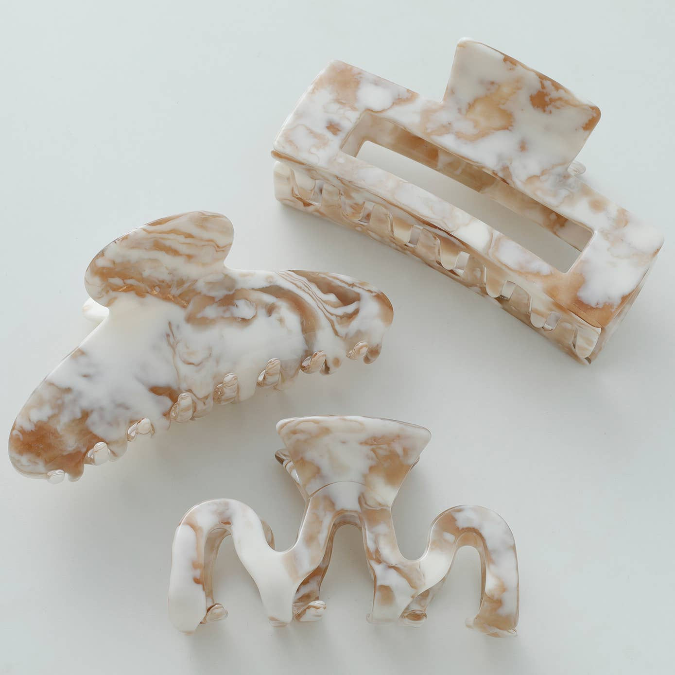 Gold Marble Large Claw Clip