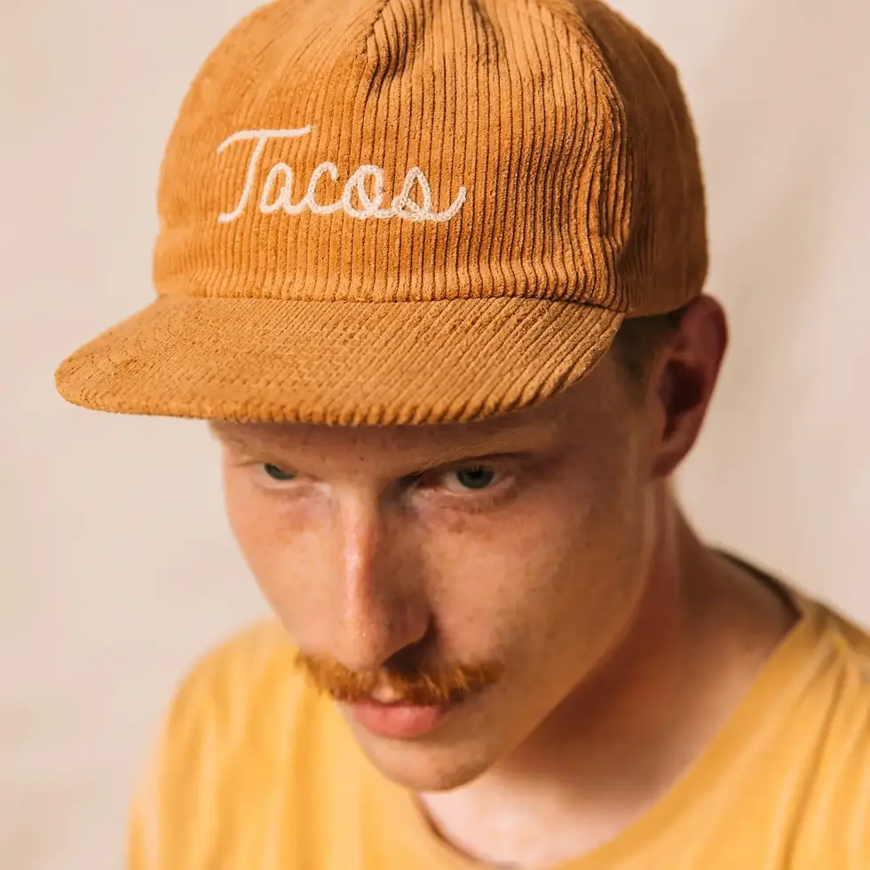 Thumbnail: Tacos Chainstitch Rust Corduroy Hat
