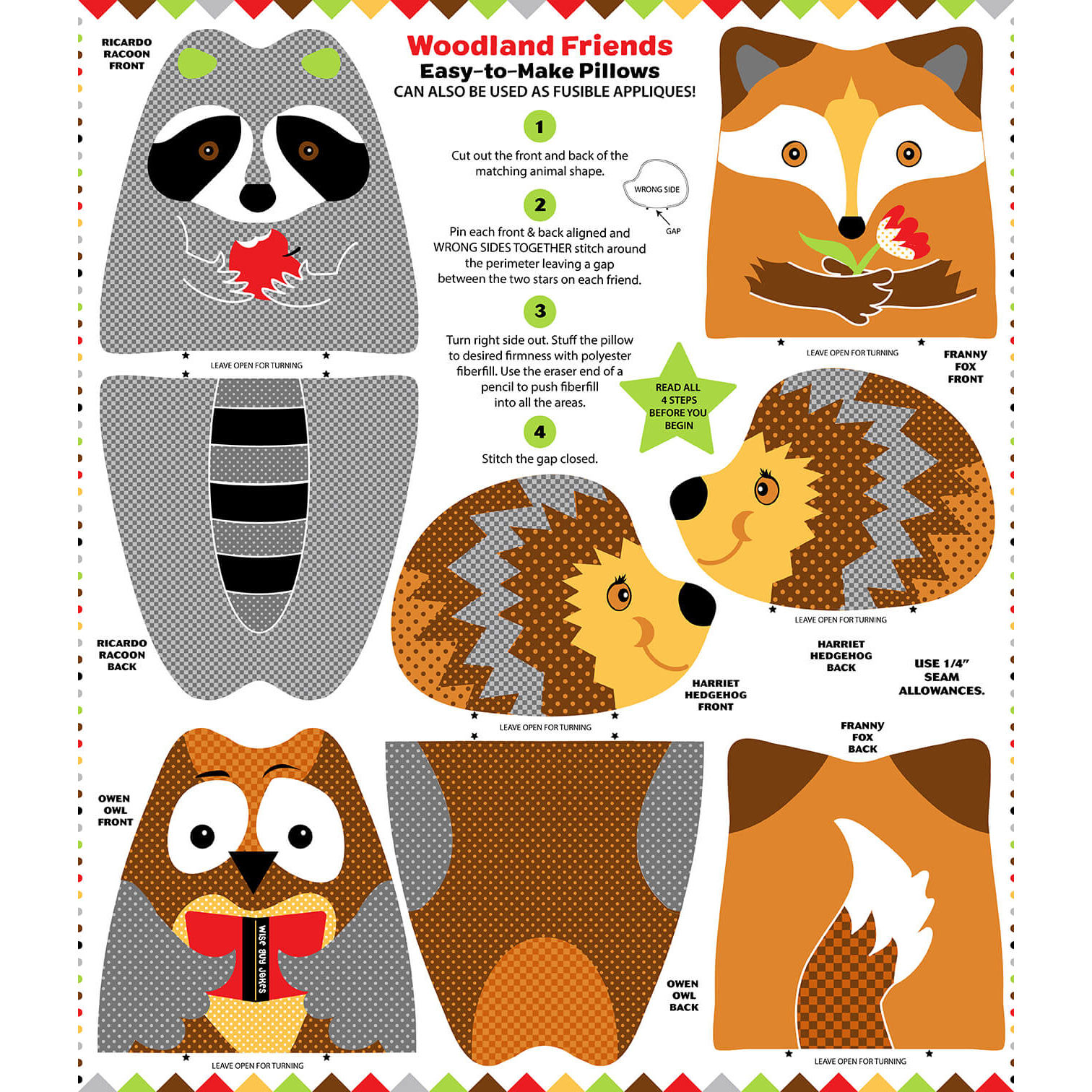 9965P-Woodland Friends Panel