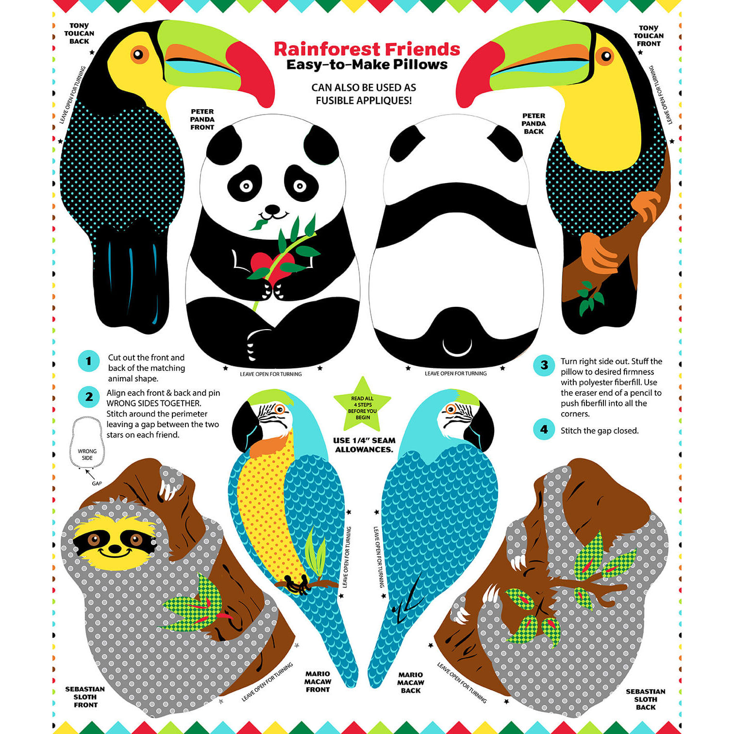 9966P-Rainforest Friends Panel