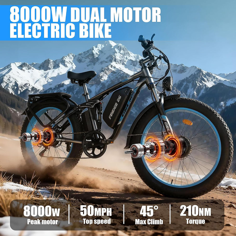 Thumbnail: 8000W Dual Motor Electric Bicycle Adults 60V25Ah Removable Battery Mountain Off-