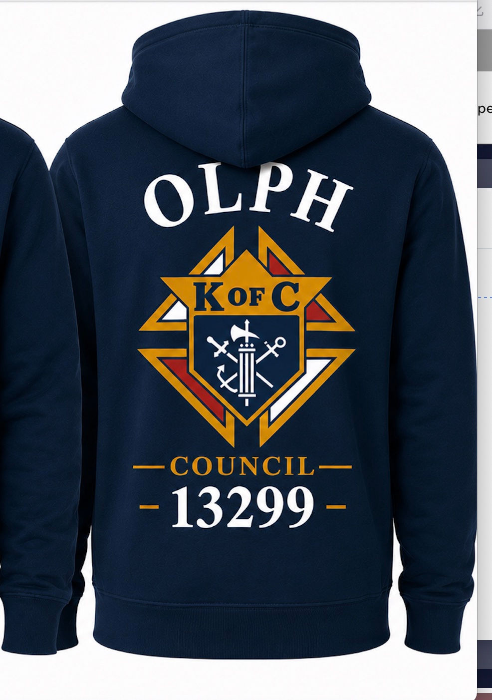 OLPH Council 13299 Knights of Columbus Hoodie - Navy Blue