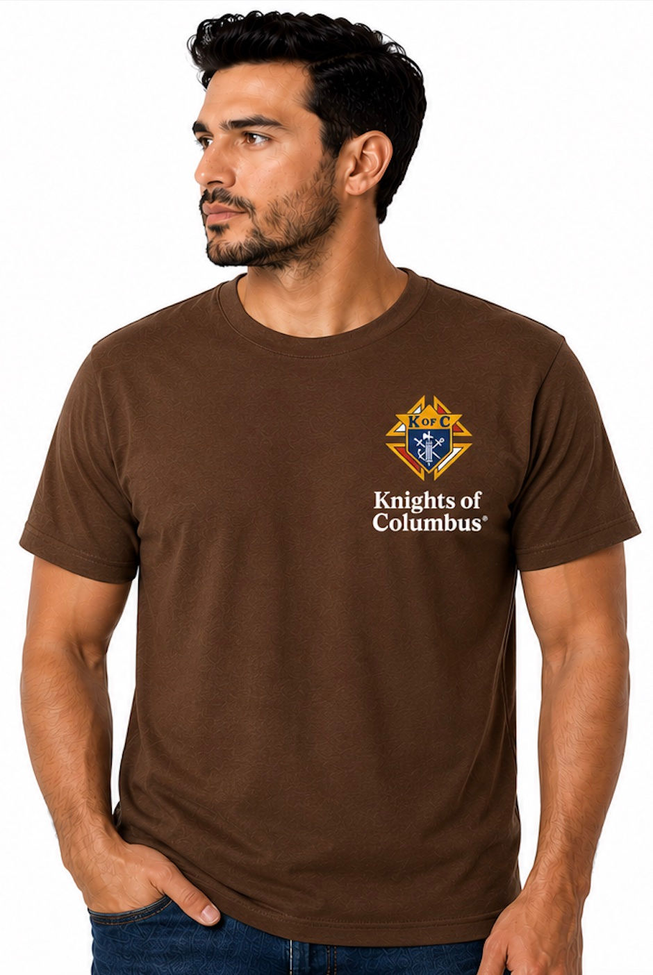 Thumbnail: Saint Elizabeth Ann Seton – Council 14754 T-Shirt - Brown