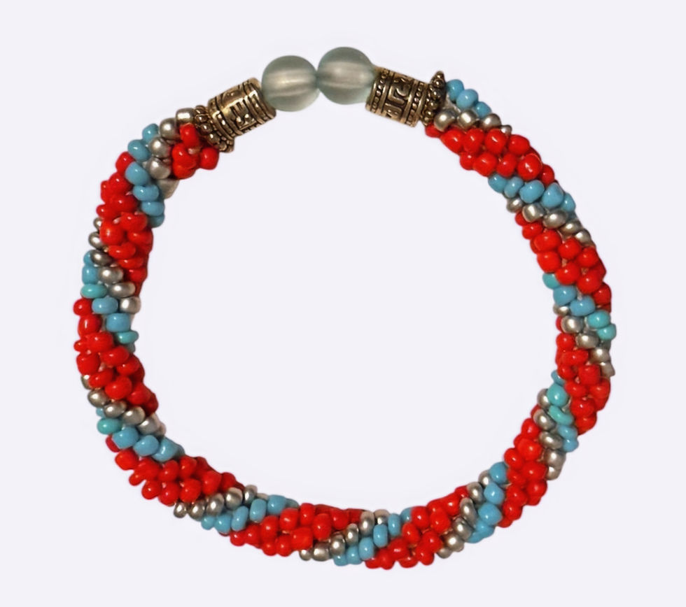 Thumbnail: Color Pop Bangles | Handmade Crochet Beaded Stretch Bracelets