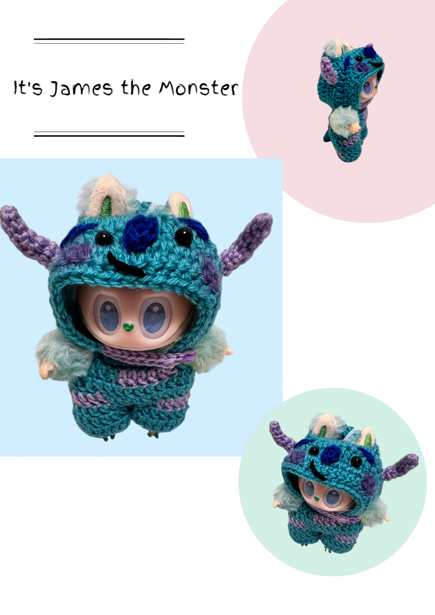 James the Monster – Labubu Crochet Cosplay Outfit