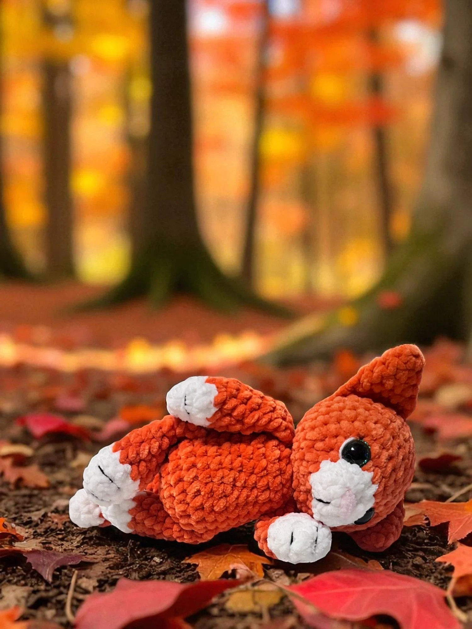 Pumpkin Paws Kitty – Handmade Crocheted Plushy