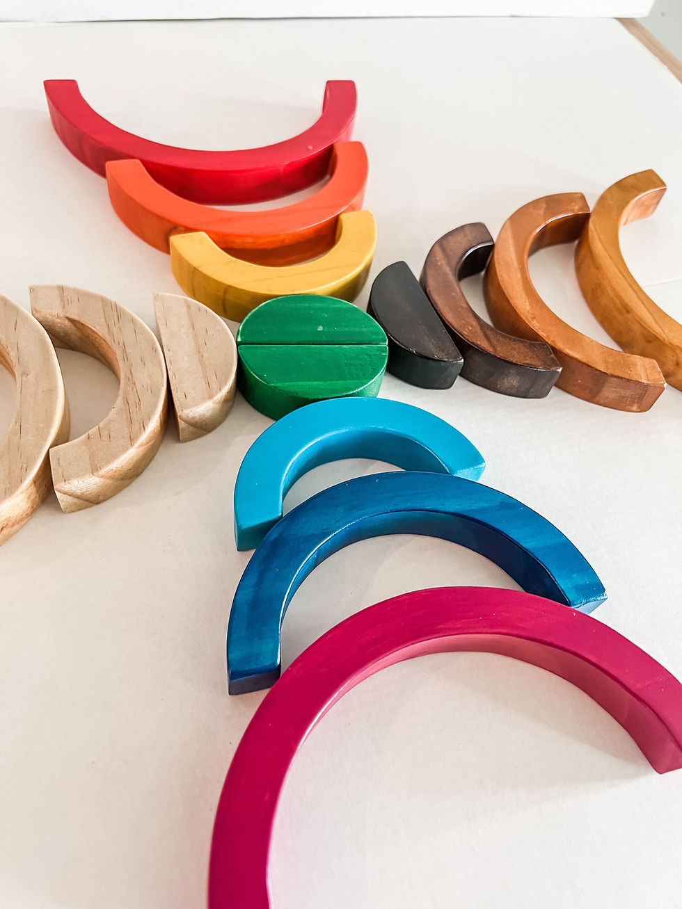 Thumbnail: Wooden Rainbow Stacker Toy