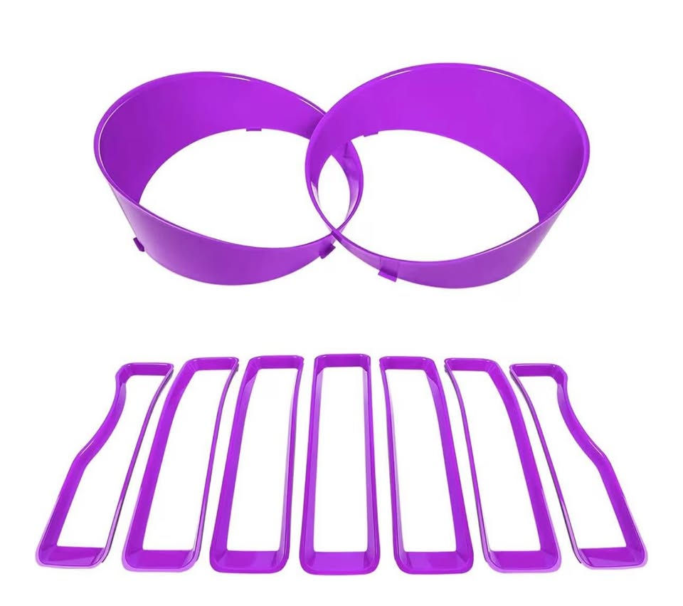 Thumbnail: Front Grille Mesh Inserts & Headlight Cover for Jeep