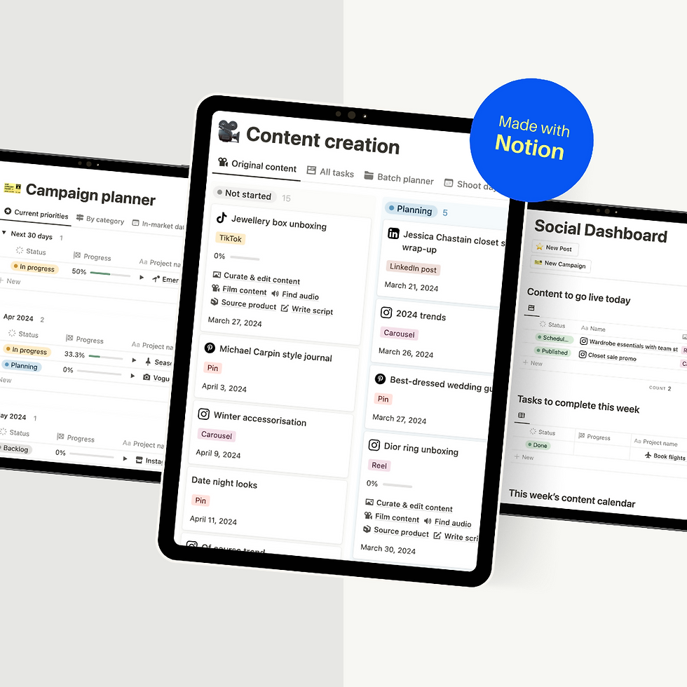 Social media content planner