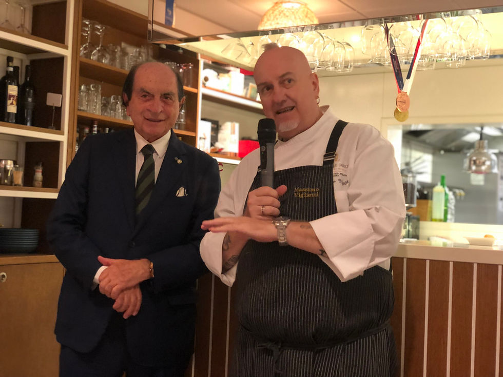 Cena ecumenica la sera del 19 ottobre 2023 presso il locali del Ristorante della Société Nautique di Monaco per l'Accademia Italiana della cucina fondata da Orio Vergani nel 1953. Il tema della cena ecumenica 2023 celebrata nella stessa sera da tutte le delegazioni del mondo: il riso, il mais e gli altri cereali (grano, farro, orzo, avena, segale) della cucina della tradizione Regionale è stato anche l'intervento che l'accademico Romeo Ferrero ha portato con una sua concisa relazione.