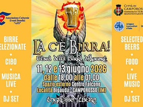 « JUNE FEST » DANS L'ESPACE EXTÉRIEUR DU CENTRE FALCONE À LA BIGAUDA À CAMPOROSSO (IM) SOUS LE TITRE DE L’È BIRRA LES 11, 12 ET 13 JUIN 2026 DE 18H00 À 1H00