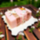 Bolo retangular com Decoração Artística