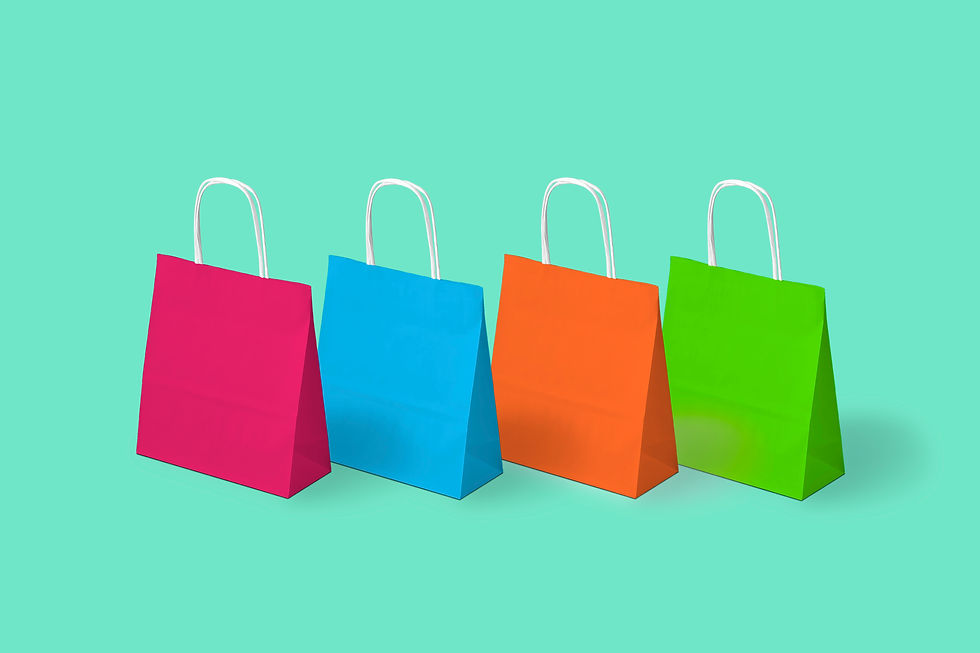 Multicolored bags