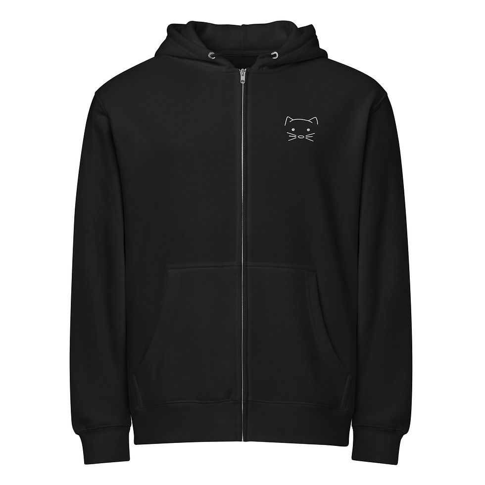 I Keep My Cat Close To My Heart - Premium full zip hoodie