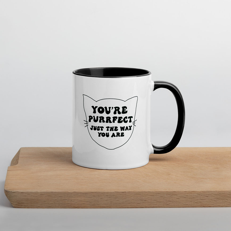 Thumbnail: Purrfect Just the Way You Are - Mug with Color Inside