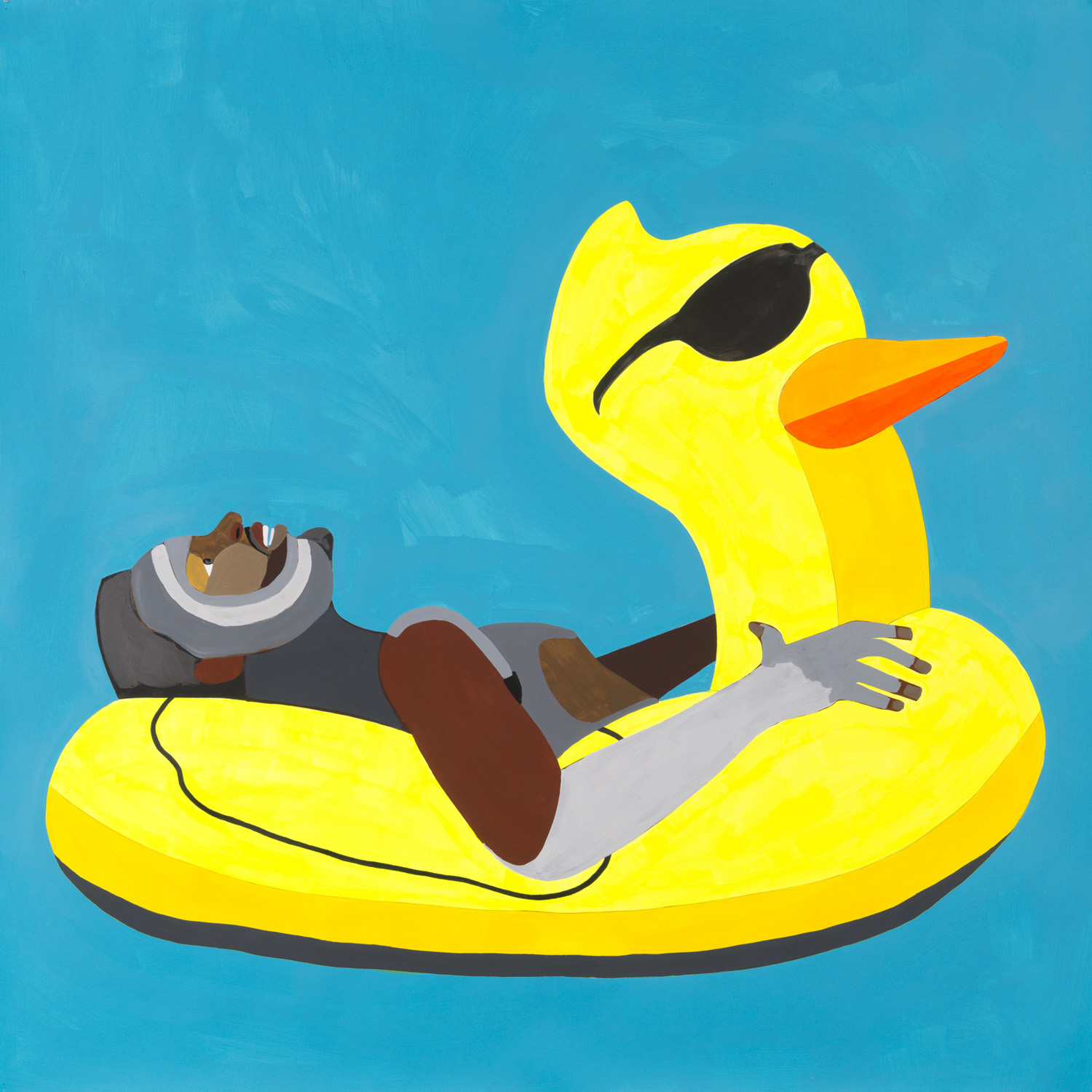 Adams, Floater 50 (ducky with glasses), 2017
